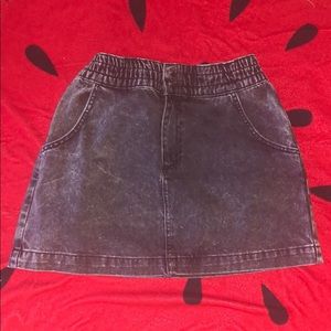 Black Denim Jean Skirt
